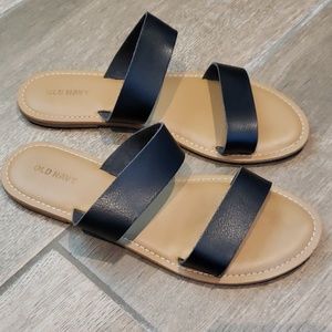 Old Navy Double Strap Sandals Black